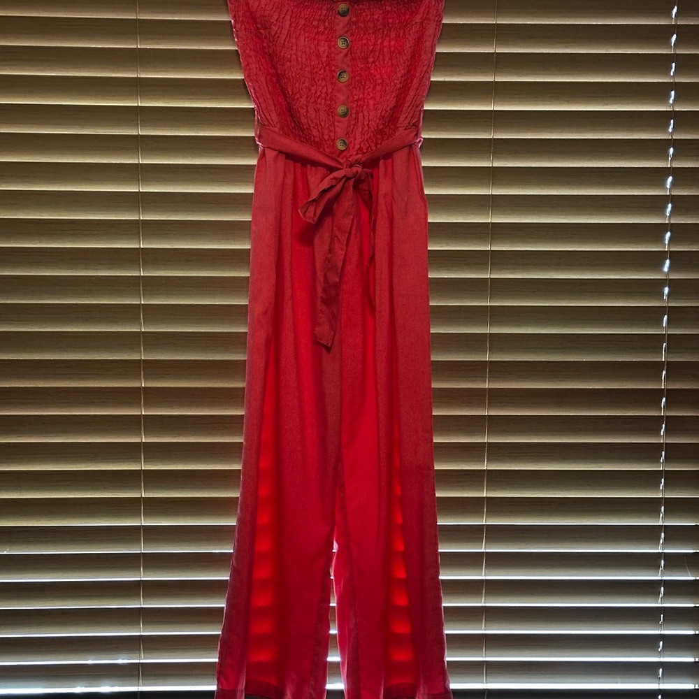 Elegant Coral Jumpsuit